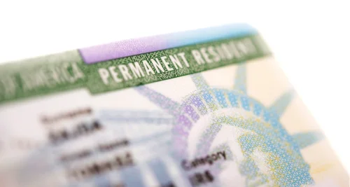 Closeup green card