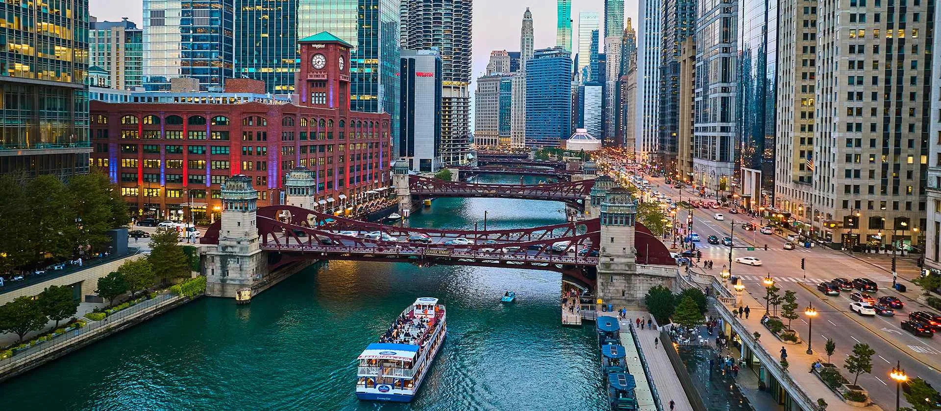 Brücken in der Innenstadt von Chicago